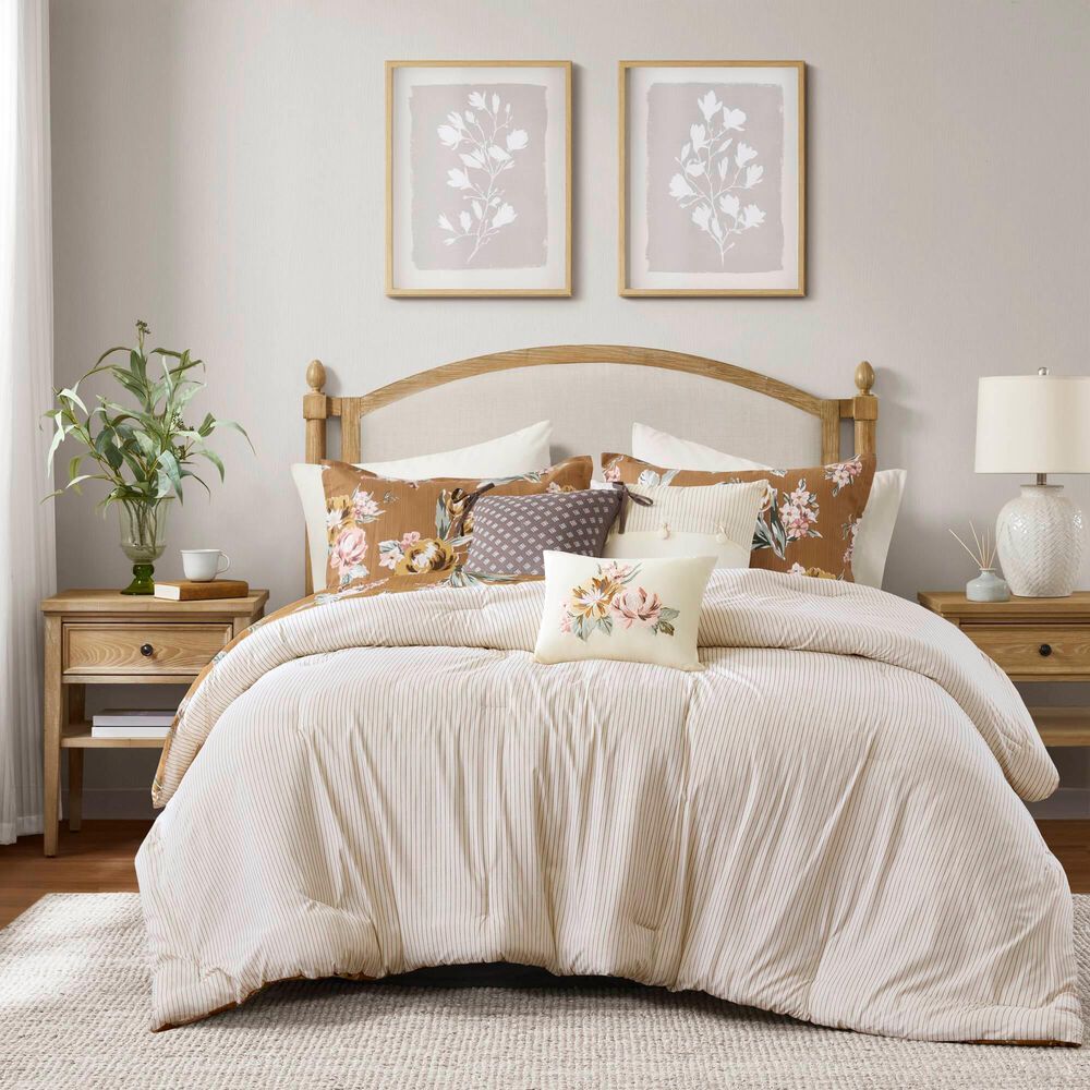 Hampton Park Salara 7-Piece King Comforter Set in Terracotta, , large
