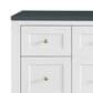 James Martin Vanities Breckenridge 60" Single Bathroom Vanity in Bright White with 3 cm Charcoal Soapstone Quartz Top and Rectangular Sink, , large
