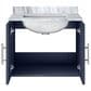 Lexora Home Geneva 24" Single Bathroom Vanity in Navy Blue with 2 cm White Carrara Marble Top and Rectangular Sink, , large