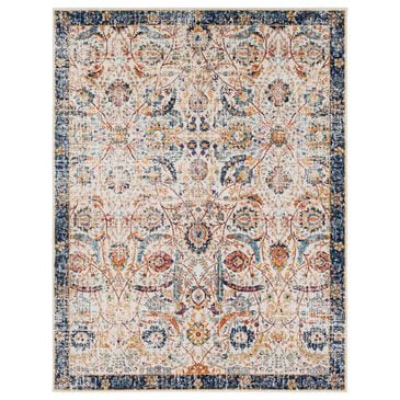 37B Harput Navy, Burnt Orange, Mustard, Teal, Medium Gray, Burgandy and Light Beige 2" x 2"11" Area Rug, , large