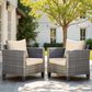 HOMLUX Patio Lounge Chair in Beige (Set of 2), , large