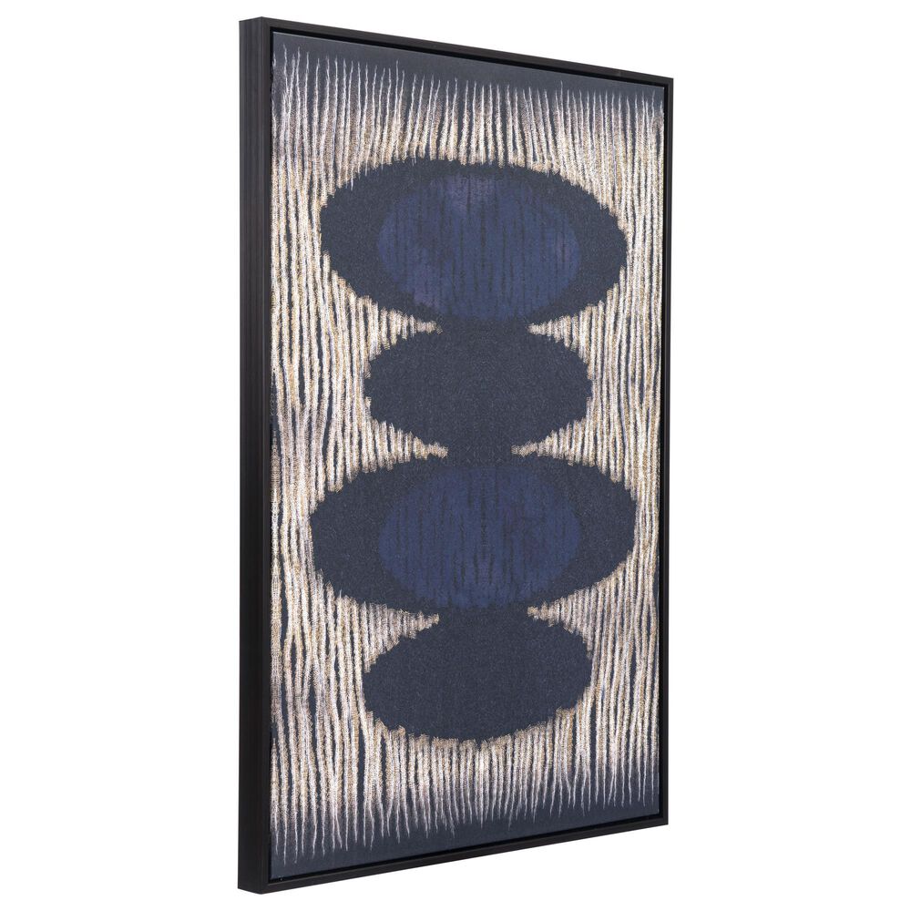 Zuo Modern Stacking Stones Canvas Wall Art in Black and Gold, , large