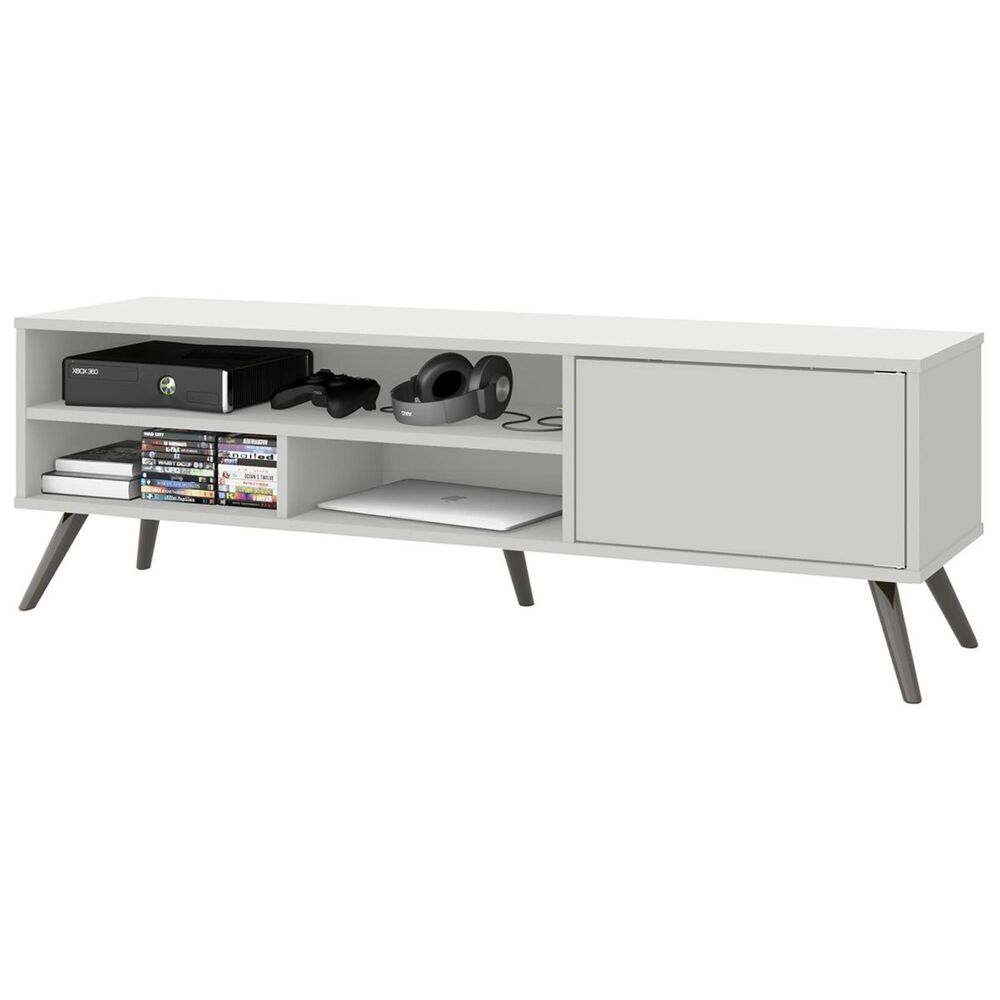 Bestar Small Space Krom TV Stand for TVs up to 56" in White, , large
