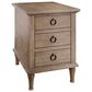 Hekman Chateaux 3-Drawer Chairside Chest in Brown, , large