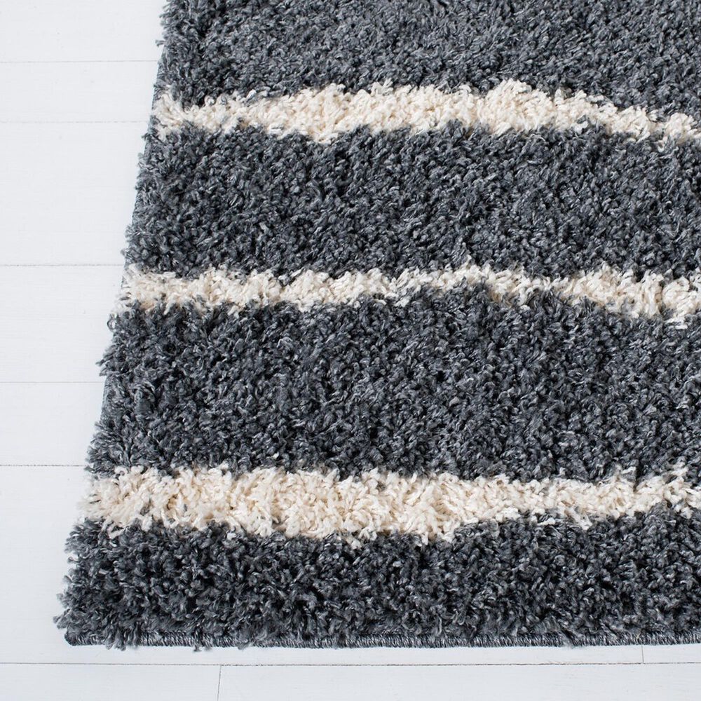 Safavieh Venus Shag 2&#39;2&quot; x 14&#39; Dark Grey and Ivory Runner, , large