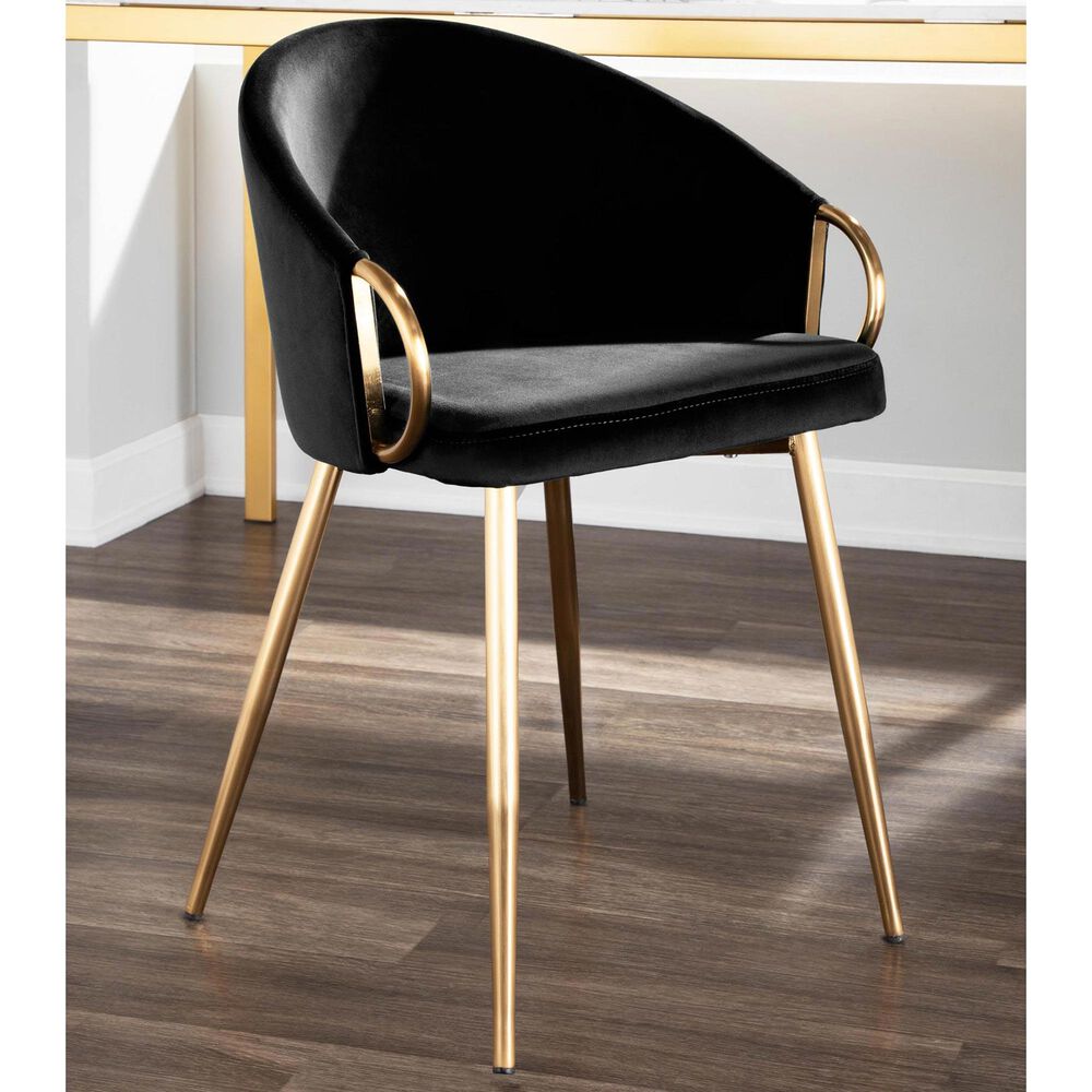 Lumisource Claire Chair in Black Velvet, , large