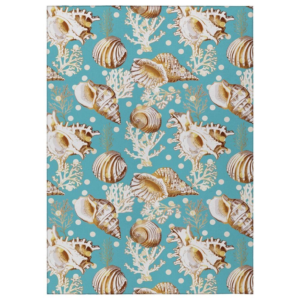 Dalyn Rug Company Seabreeze SZ6 9" x 12" Teal Area Rug, , large