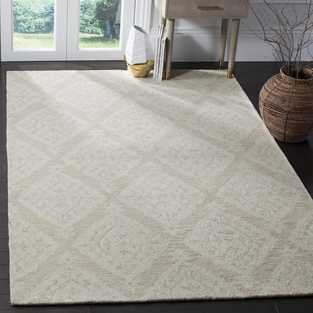 Safavieh Micro-Loop Geometric 5&#39; x 8&#39; Beige Area Rug, , large