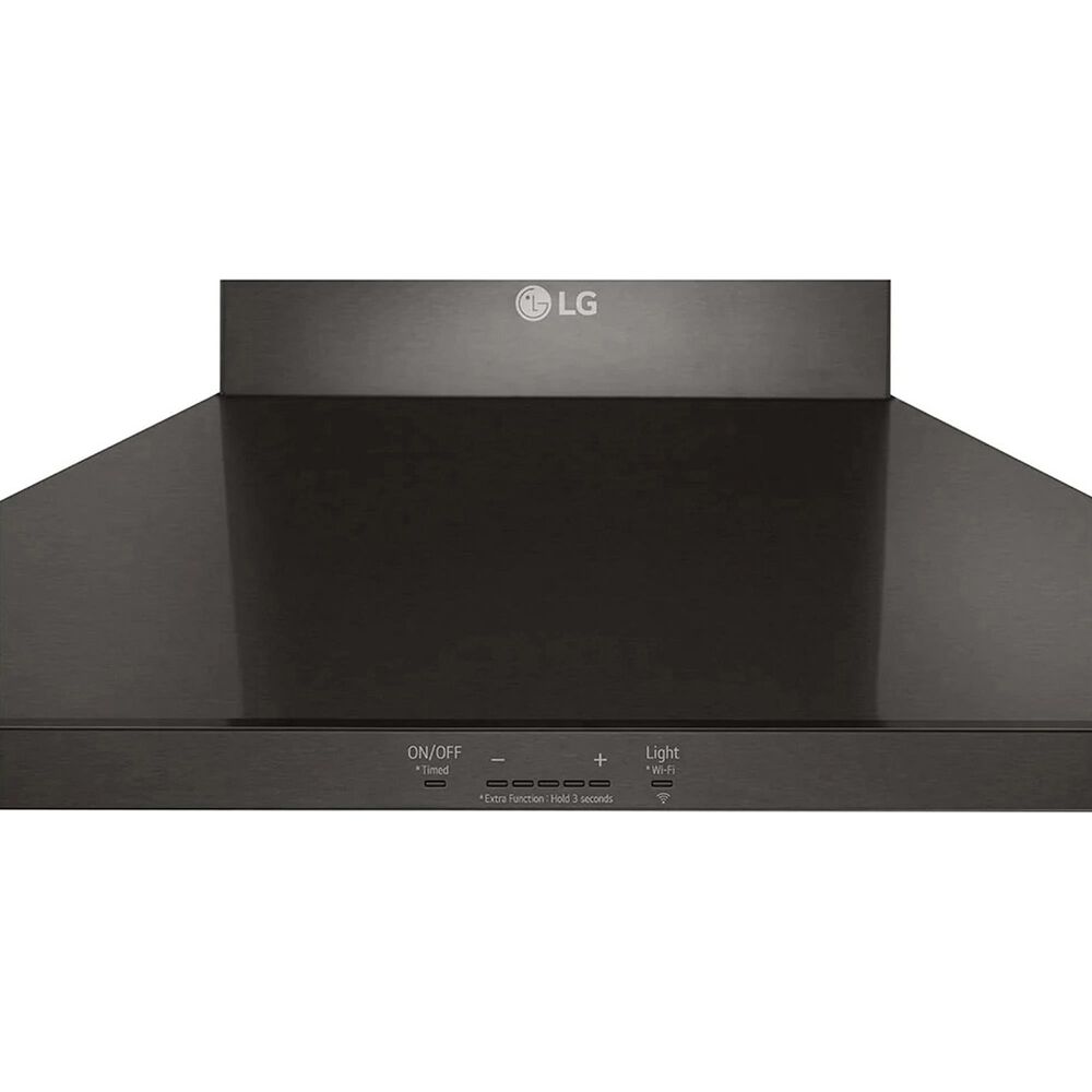 LG 36&quot; Wall Mount Chimney Hood with 600 CFM Blower in Black Stainless Steel, , large