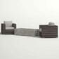 Hearth and Haven 3-piece Outdoor Wicker Conversation Set with Concrete Fire Pit Table in Gray, , large