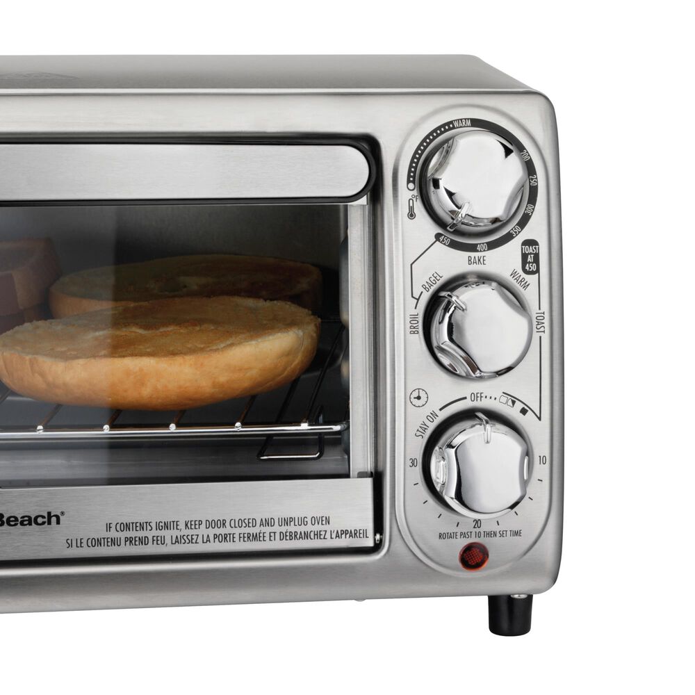 Hamilton Beach 4-Slice Toaster Oven in Stainless Steel, , large