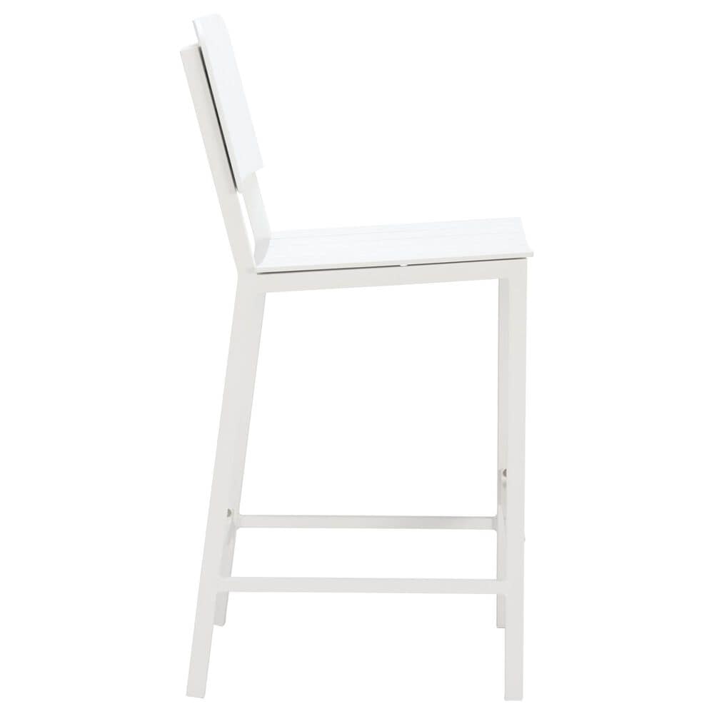 Zuo Modern Kayu Patio Barstool in White, , large