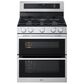 LG 6.9 Cu. Ft. Smart Gas Double Oven Freestanding Range in Stainless Steel, , large