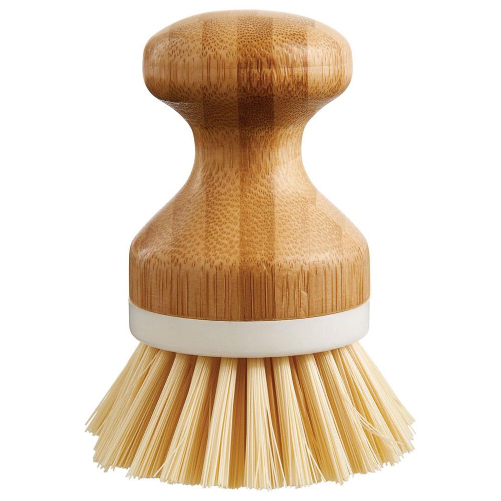 HIC Kitchen Handle Dishwashing Vegetable Brush in Brown, , large
