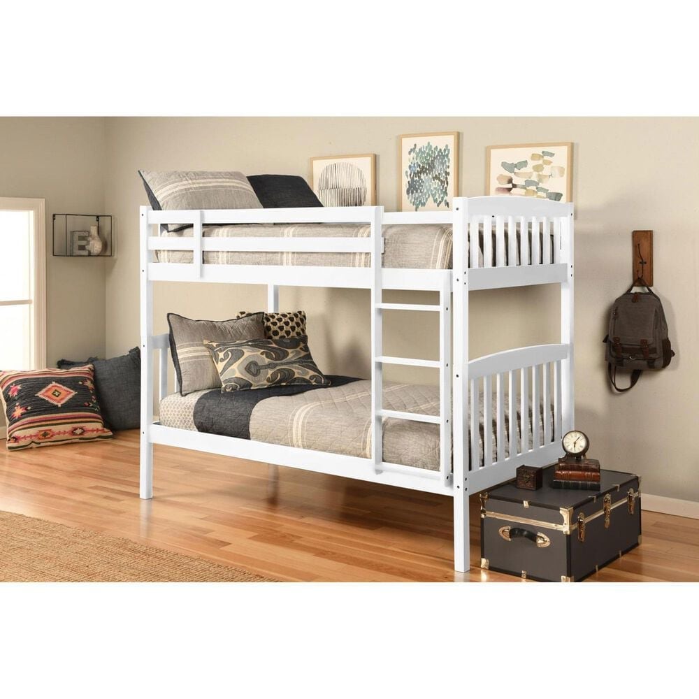 Sable Home Claire Twin over Twin Bunk Bed in White, , large