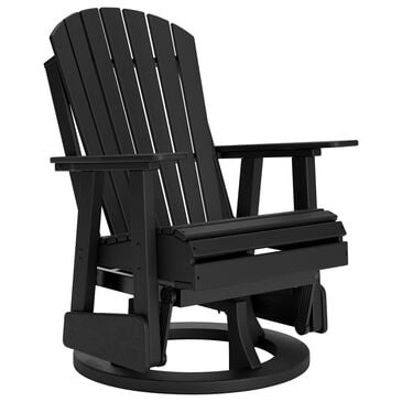 Ashley Hyland Wave Swivel Glider Chair in Black, , large