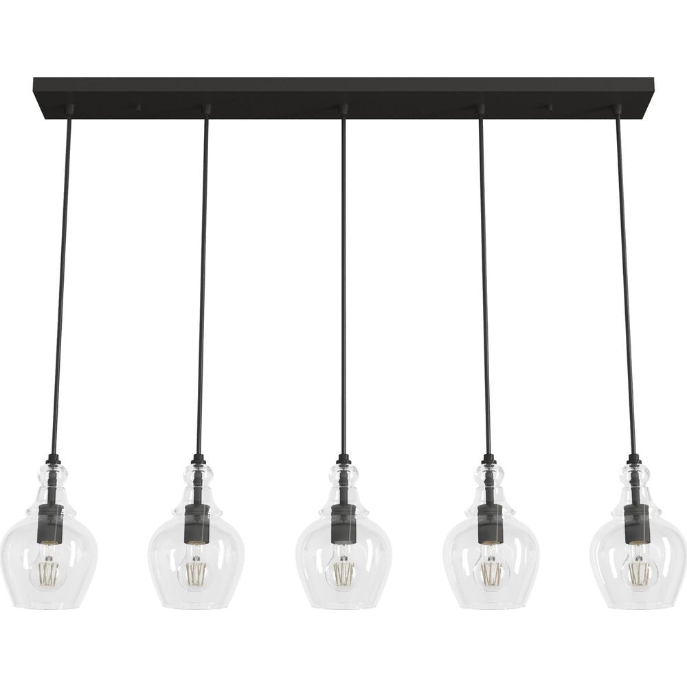 Hunter Maple Park 5-Light Linear Cluster in Noble Bronze, , large