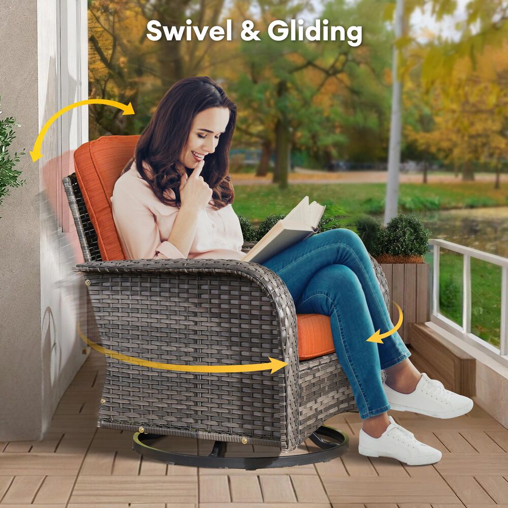 HOMLUX 6-Piece Patio Conversation Set in Orange, , large