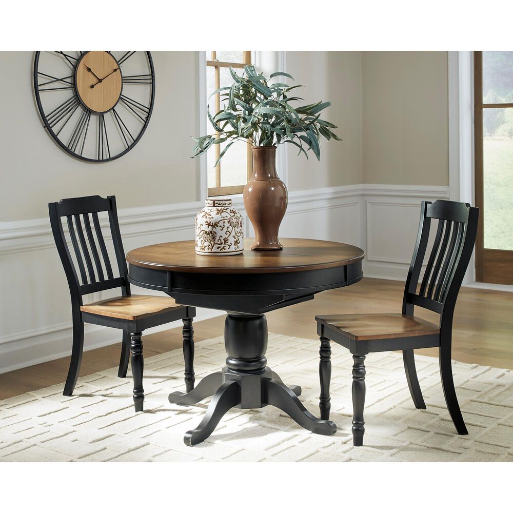 Ashley Clorazi Side Chair in Black and Brown, , large