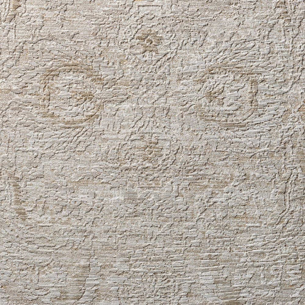 Surya Masterpiece Light Gray, Medium Gray, Cream and Tan 5'3" Round Area Rug, , large