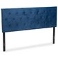 Baxton Studio Felix Full Upholstered Panel Headboard in Navy Blue, , large