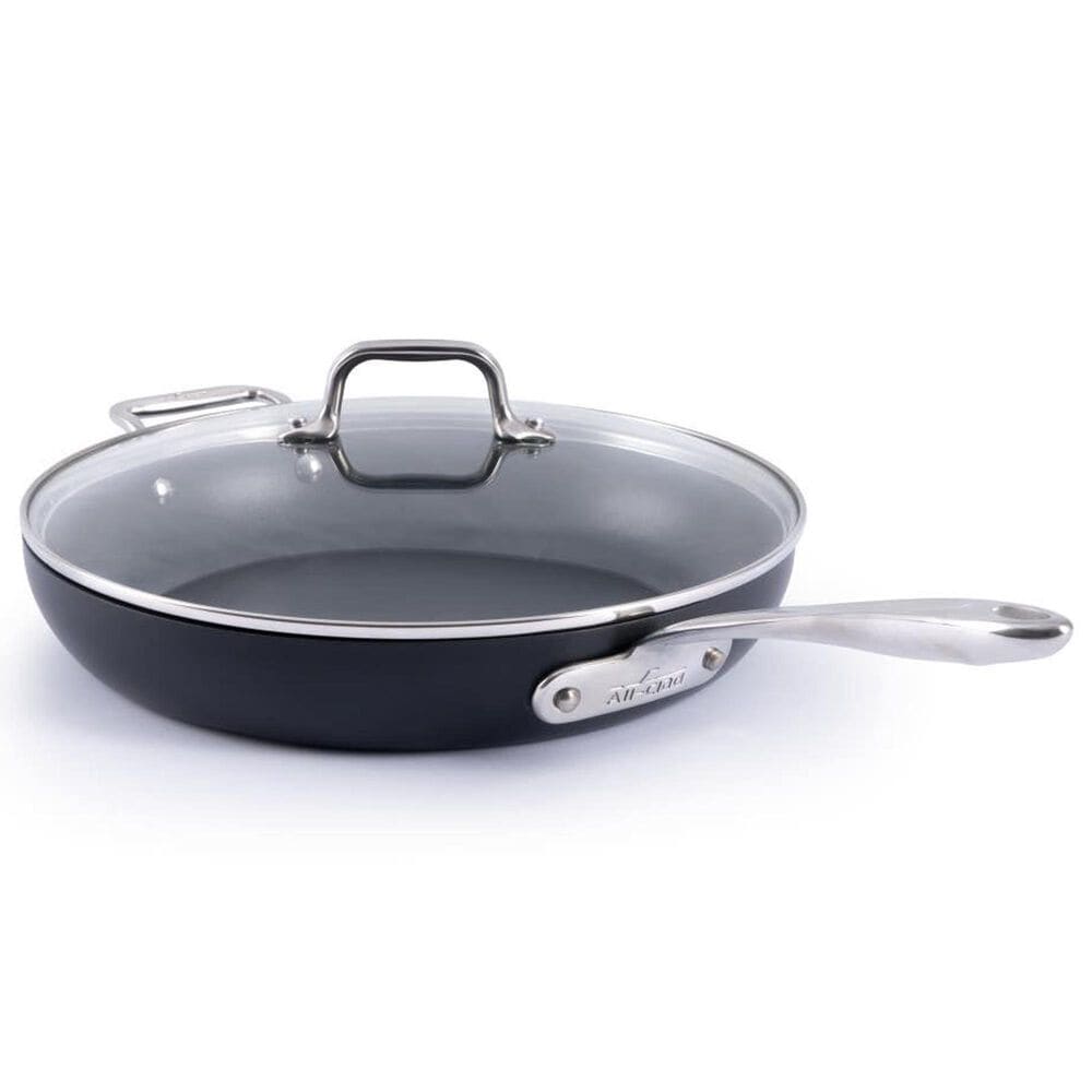 All-Clad HA1 Expert 12&quot; Nonstick Fry Pan with Lid in Black, , large