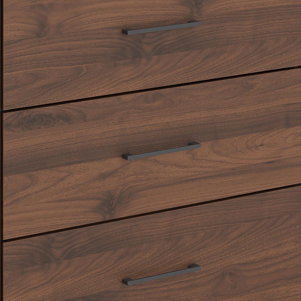 Ashley Fortlorn 6-Drawer Dresser and Mirror in Walnut Brown, , large