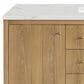 James Martin Vanities Hudson 60" Single Bathroom Vanity in Light Natural Oak with 3 cm Ethereal Noctis Quartz Top and Rectangular Sink, , large