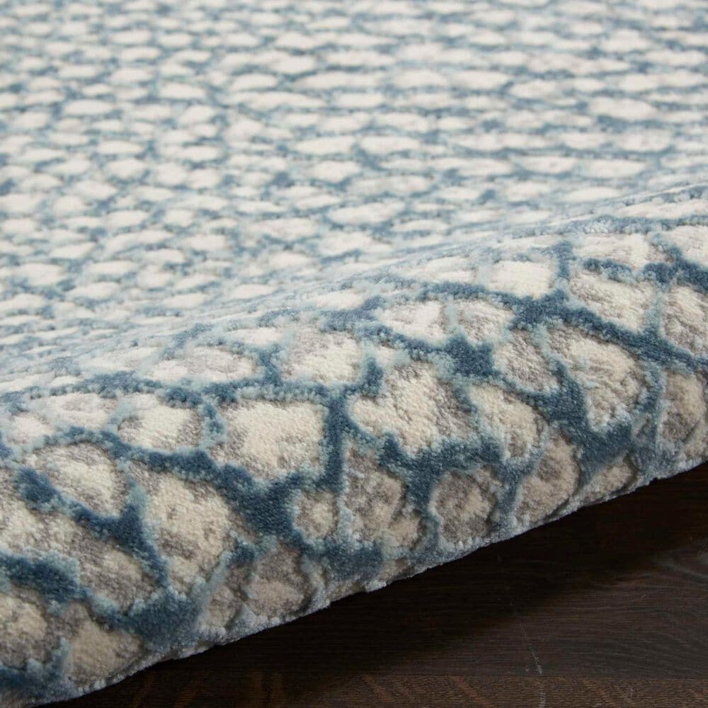 Nourison Joli 8&#39; x 10&#39; Ivory, Blue and Grey Area Rug, , large