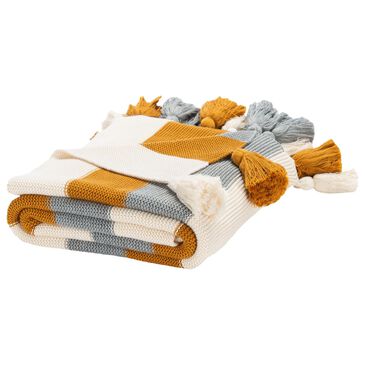 Safavieh Kaine 50" x 60" Throw in Mustard, , large