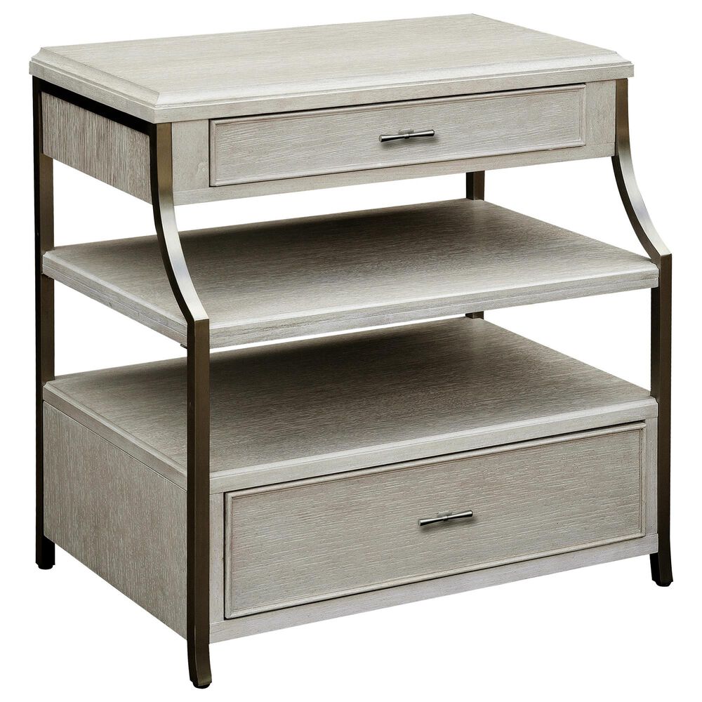 Chapel Hill Lex Street Accent Nightstand in Light Gray with USB Ports, , large