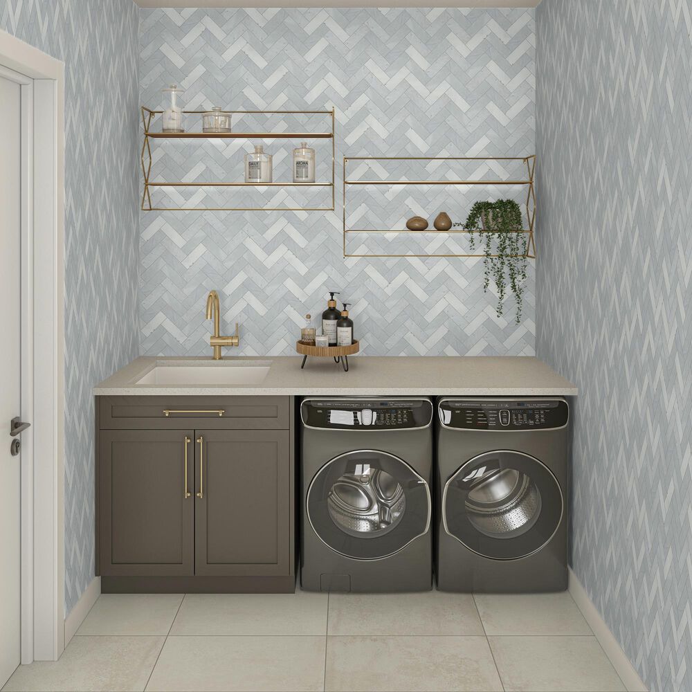 Dal-Tile Gamma Mystic 10&#39;&#39; X 15&#39;&#39; HERRING Natural Stone Mosaic Sheet, , large