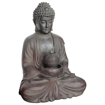 Zentro Living Buddha Fountain with Lights in Bronze, , large