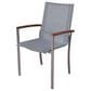 Three Birds Casual Avanti Stacking Armchair in Stainless Steel and Teak, , large
