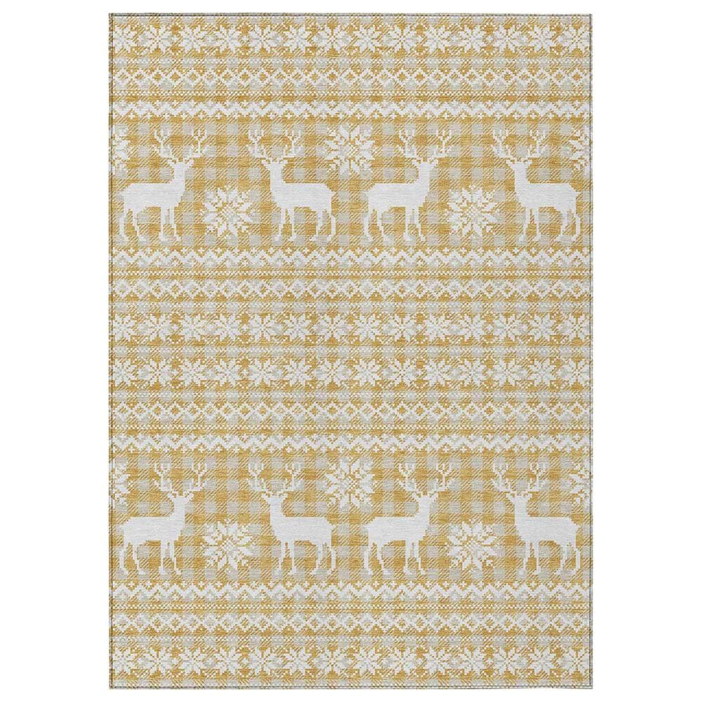 Dalyn Rug Company Wonderland WN28 5" x 7"6" Gold Indoor/Outdoor Area Rug, , large