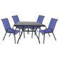 Redline Creation Inc. 5-Piece Patio Dining Set in Black and Navy Blue, , large