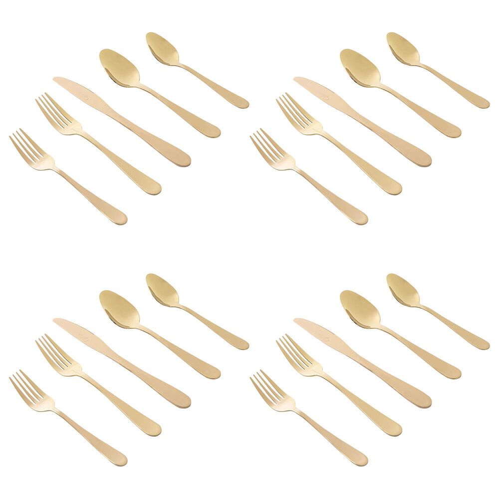 Gibson Home Stravida 20-Piece Flatware Set in Gold, , large