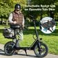 HOMLUX 650W 30-Mile Adults Electric Scooter with Pet Basket in Black, , large