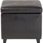 Baxton Studio Small Cube Storage Ottoman in Dark Brown, , large