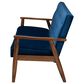 Baxton Studio Sorrento Stationary Sofa in Navy Blue Velvet, , large