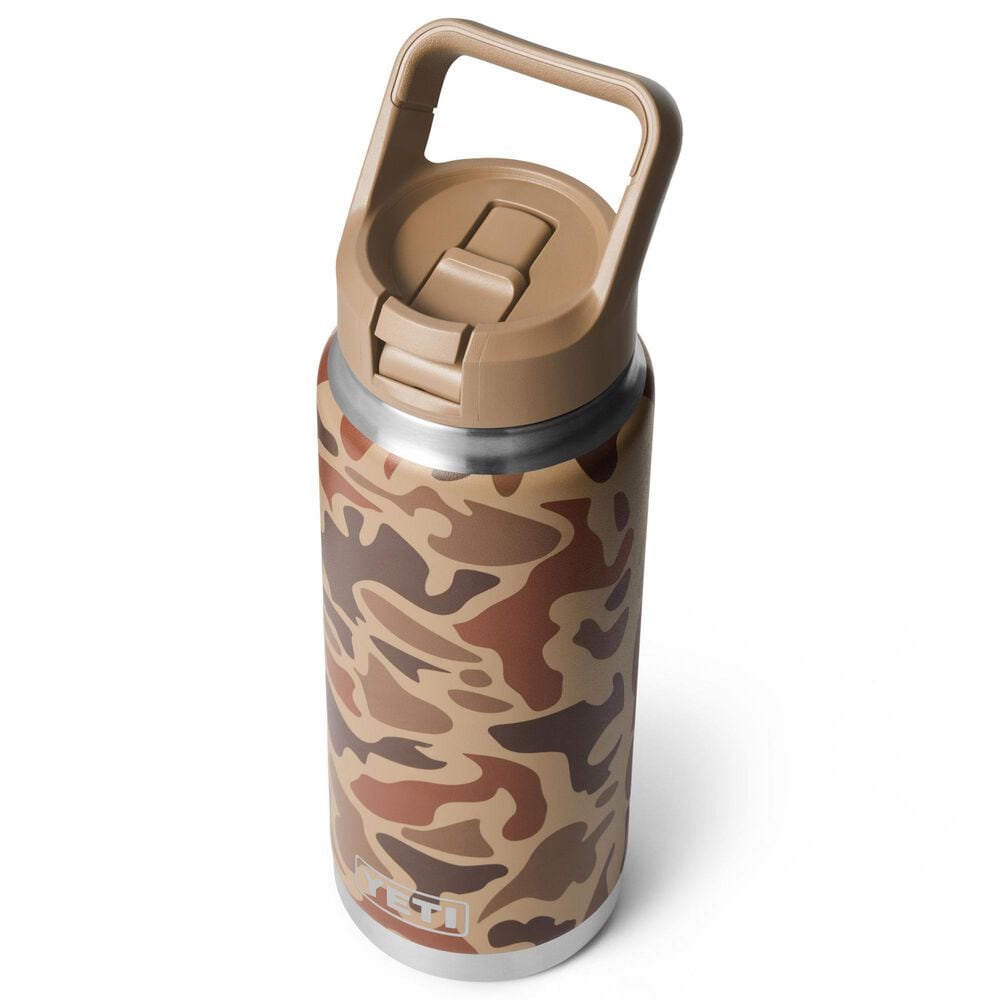 YETI Rambler 26 Oz Water Bottle with Color-Matched Straw Cap in Wetlands Camo, , large
