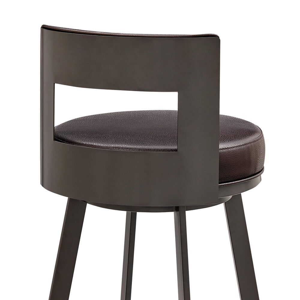Blue River Flynn 30&quot; Swivel Bar Stool in Brown, , large