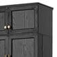 HOMLUX HOMLUX 78.2" Tall Farmhouse Kitchen Pantry Cabinet with 8 Door Shelves, Storage Cabinet with 4 Adjustable Shelves, Hidden Drawer, Wine Rack, Versatile Cupboard for Kitchen, Dining & Bathroom, Ash Black, , large