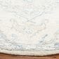 Safavieh Micro-Loop MLP516A 5" Round Ivory and Blue Area Rug, , large