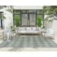 Nourison Positano Geometric Aqua 7" x 10" Indoor/Outdoor Area Rug, , large