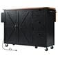HOMLUX 55" Farmhouse Kitchen Island with Power Outlet in Black, , large