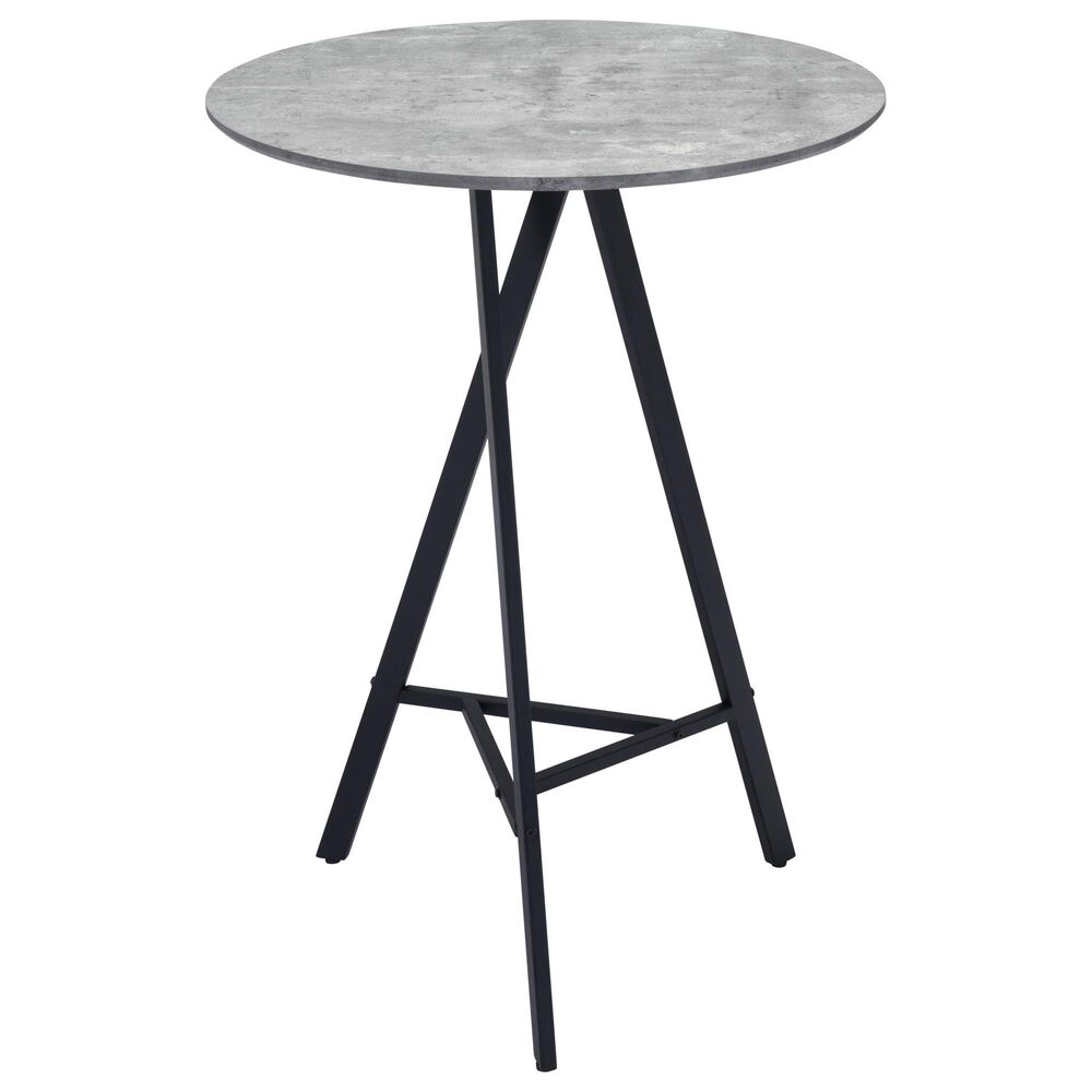 Zuo Modern Metz Bar Table in Grey Marble and Black, , large