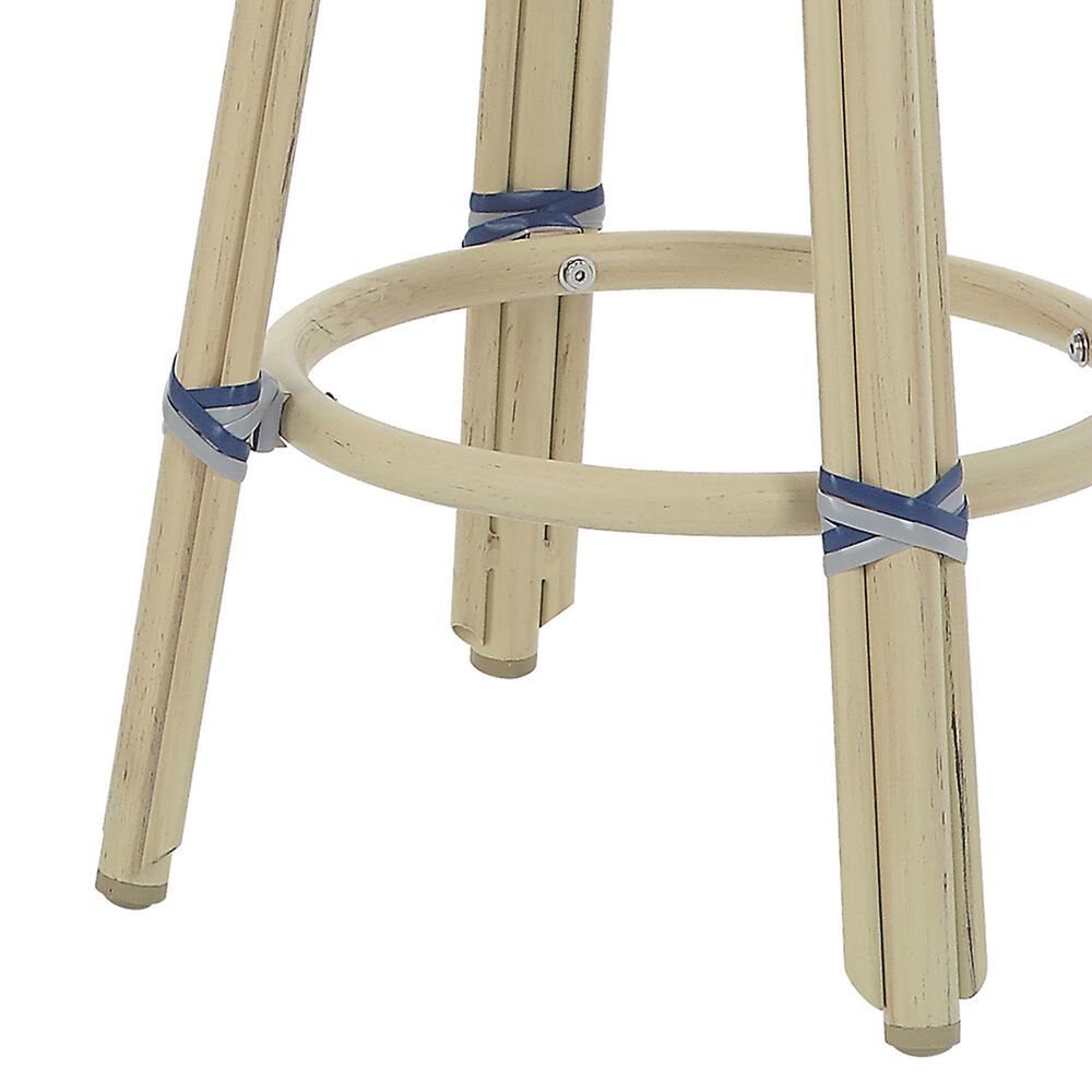Furniture of America Eldridge 26&quot; Patio Bar Stool in Natural, Navy and Gray &#40;Set of 2&#41;, , large