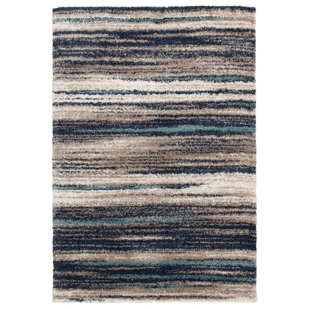 Central Oriental Tulsa Dunkerton 5" x 7"3" Blue Navy and Multicolor Area Rug, , large