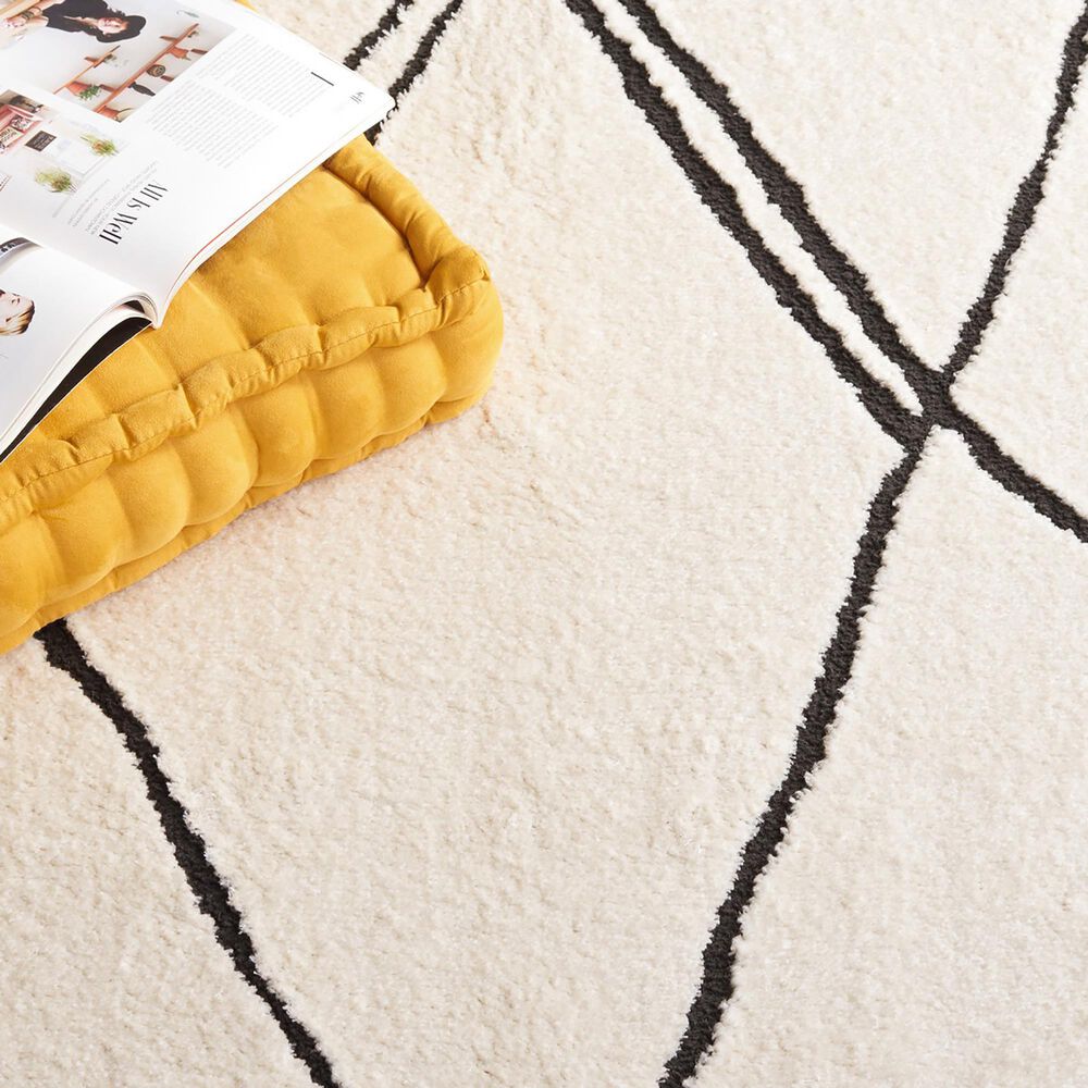 Safavieh Melody MEL104A 2&#39;2&quot; x 8&#39; Ivory and Black Runner, , large